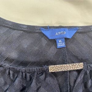 Apt. 9 Blue Blouse with Gold Detail.    Lot J